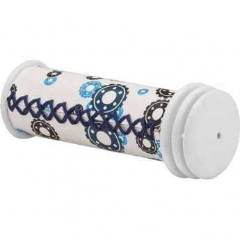 Грипсы VLG-200-1 Velo 105 мм бело-черно-синие