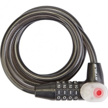 Трос-замок STELS 84608 10х800 мм, чёрный Трос-замок STELS 84608 10х800 мм, чёрный