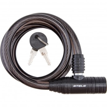 Трос-замок STELS 87301, 12х1500 мм, чёрный Трос-замок STELS 87301, 12х1500 мм, чёрный
